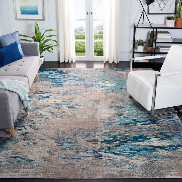 Trent Austin Design® Gammage Power Loom Performance Blue/Gray Rug